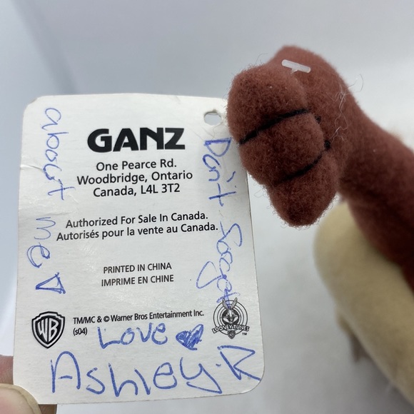 Looney Tunes Tazmanian Devil Ganz 6” Plush Stuffed Toy - Picture 4 of 12